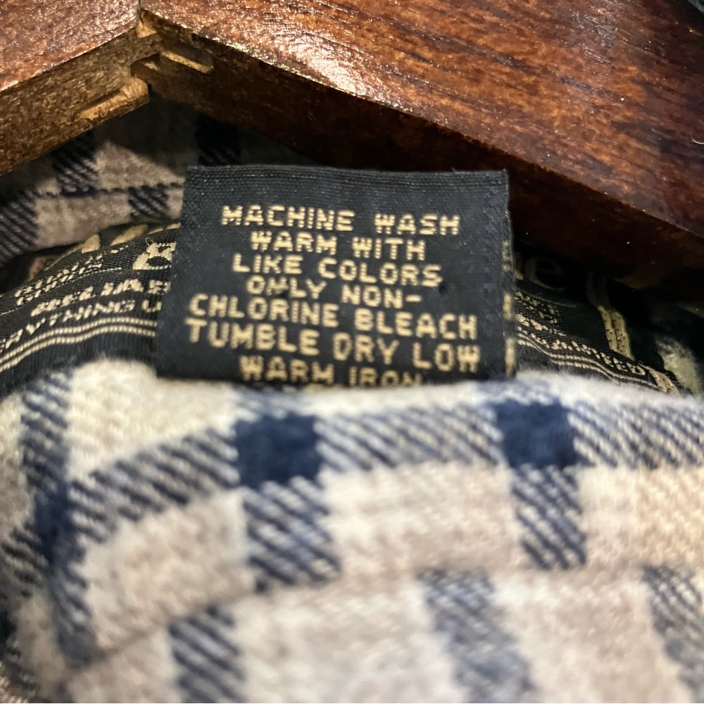 Vintage Abercrombie & Fitch Button Up Flannel Shirt Mens XL Plaid 90s Baggy Long - Picture 8 of 10